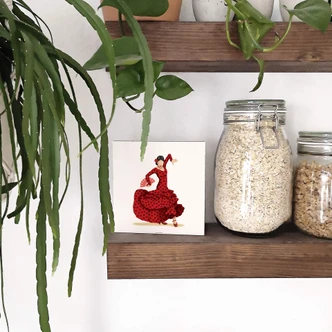 Houten Decoratieblok Tohmé - Flamenco 