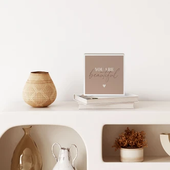 Blocco di decorazione in legno You are beautiful 