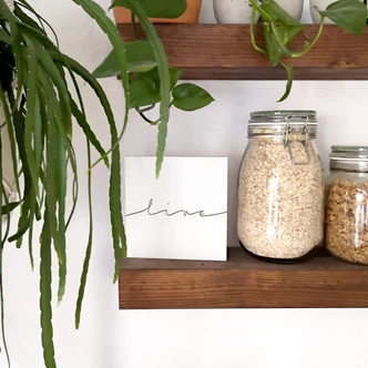 Houten Decoratieblok - LIVE 