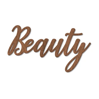 Houten Wanddecoratie – Beauty (mahoniehout) 