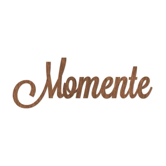 Holzbuchstaben Mahagoni Momente 