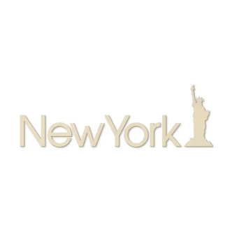 Hout populier New York met Vrijheidsbeeld 