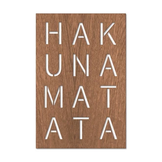 Dekobild Mahagoni - Hakuna Matata Tafel 