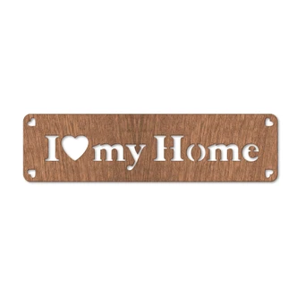 Holzdeko Mahagoni - I love my home 