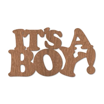 Holzdeko Mahagoni - It's a Boy Holzdeko Mahagoni - It's a Boy