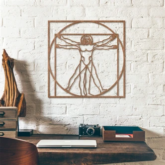 Wooden Décor - Vitruvian Man Wooden Décor - Vitruvian Man