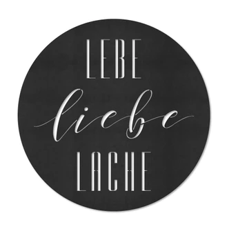 MDF - Holzdeko Lebe Liebe Lache - Rund 