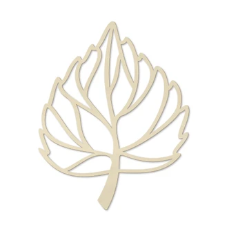 Wanddecoratie Populierenhout Berkenblad 