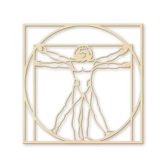 Wooden Décor - Vitruvian Man 