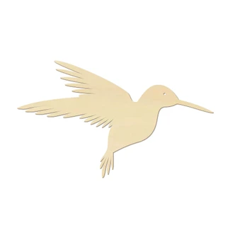 Wanddecoratie Populierenhout Kolibrie 