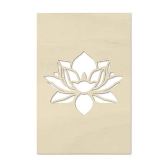 Décoration en bois - Fleur de Lotus - Placage de peuplier 