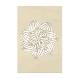 Wanddecoratie Populierenhout Mandala Bloem 