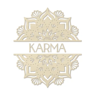 Decoro in legno - Mandala Karma 