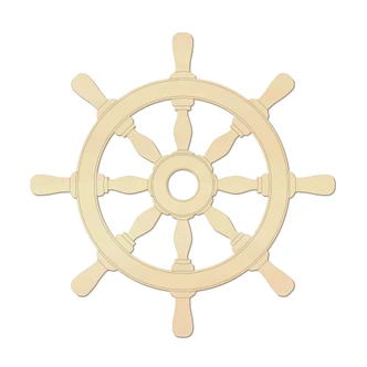 Decoro in legno -Timone pioppo 