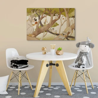 Holzbild Loske - Schlaue Äffchen 