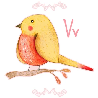 Muursticker Loske V is van Vogel 