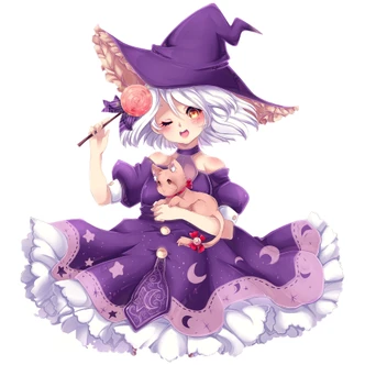 Wandtattoo La Doll Blanche - Little Witch 
