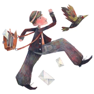 Wandtattoo Blanz - Der Briefträger Wandtattoo Blanz - Der Briefträger