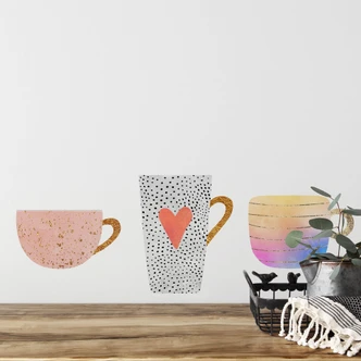 Wandtattoo Fredriksson - Kaffeetassen-Set - buntes Allerlei Wandtattoo Fredriksson - Kaffeetassen-Set - buntes Allerlei