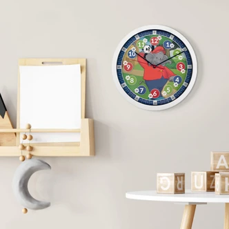Kinder Wanduhr Benjamin Blümchen mit Panda - Rund Ø30 cm 