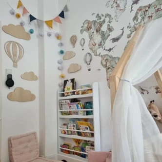 Decoro in legno - Mongolfiera 