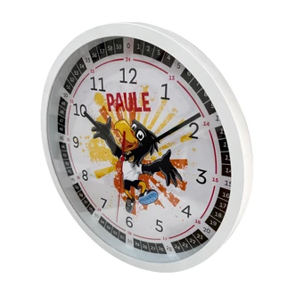 DFB Väggklocka för barn - maskot Paule Ø29 cm 