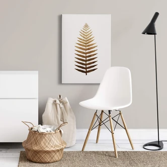 Obraz na płótnie Kubistika - Złota paproć 