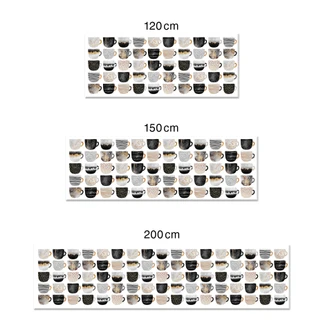 Keukenachterwand Fredriksson - Koffiekopjes Black & Gold 