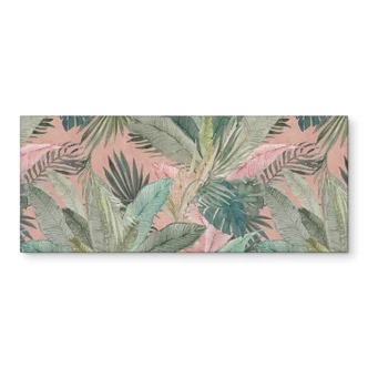 Küchenrückwand Tropenblätter im Dschungel Rosa - Bloomery Decor 
