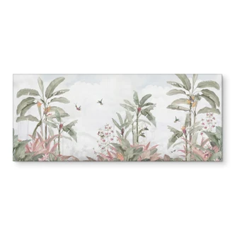 Küchenrückwand Tropische Idylle mit Kolibri Blau - Bloomery Decor 