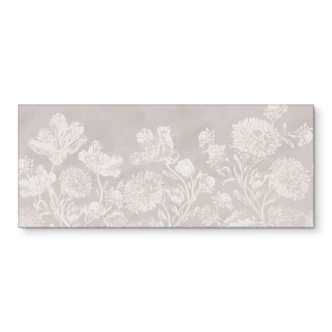 Florale Küchenrückwand Wildblumen in Kreide-Optik Beige - Bloomery Decor 