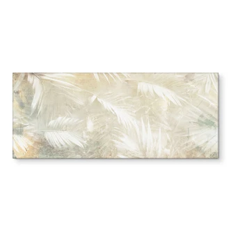 Küchenrückwand Abstrakte weiße Palmenblätter - Kulik 