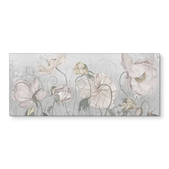 Stænkplade til køkken med blomster i vintagestil i grå - Ms Tiff 