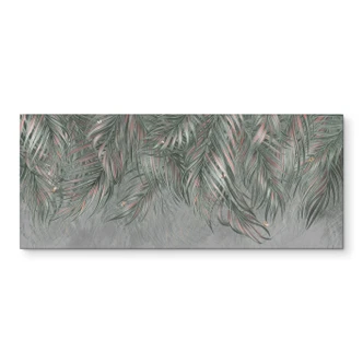 Küchenrückwand Exotische Palmenblätter Pink-grün - Ms Tiff 