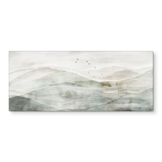 Küchenrückwand Neblige Berglandschaft Aquarell - Ms Tiff 