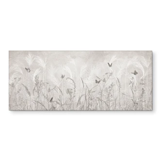 Keukenachterwand Wilde bloemenweide met vlinders in Scandinavisch design - Ms Tiff 