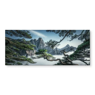 Küchenrückwand Kiefernwald im Huang Shan Gebirge - NingYun Ye 