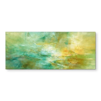 Keukenachterwand Abstracte horizon in limoengroen - Schmucker 