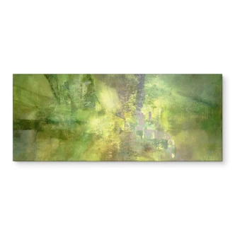 Stænkplade til køkken med farvespil i guldgrøn - Schmucker 