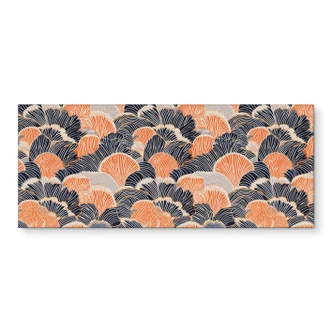 Küchenrückwand Muschelmuster in Orange-blau - Treechild 