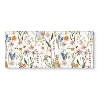 Küchenrückwand Frühlingswiese mit Schmetterlingen - UN Designs 