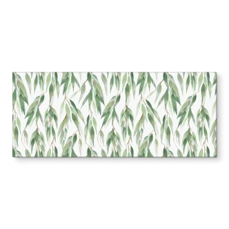 Küchenrückwand Zweige mit grünen Blättern - UN Designs 