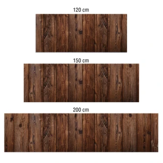 Küchenrückwand - Alu-Dibond-Silber - Holzpaneele 