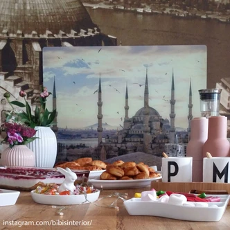 Blue Mosque Glass art 