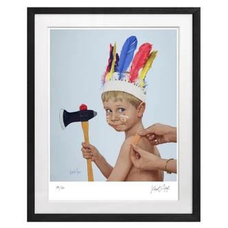 Exklusive Edition: handsigniert und limitiert - Fine Art Poster mit Passepartout im Rahmen - Nach dem Kampf (1964) - Kurt Ard - 40x50 cm 