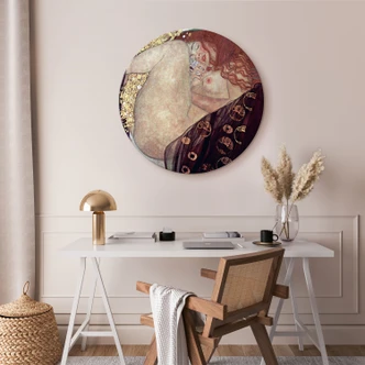 Rundes Leinwandbild Klimt - Danaë 