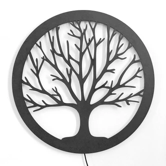 LED Wanddecoratie van MDF - Tree of Life 