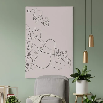 Canvastavla 1X Studio - Naken kvinna i naturen 