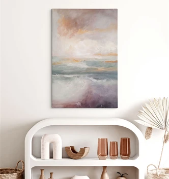 Leinwandbild Abstrakte Wellen im Licht der Dämmerung - Alpenglow Workshop 