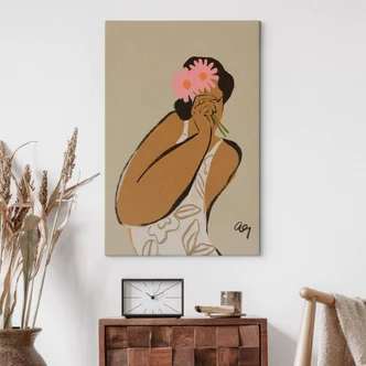 Canvas Arty Guava - Flowers in her Hair 